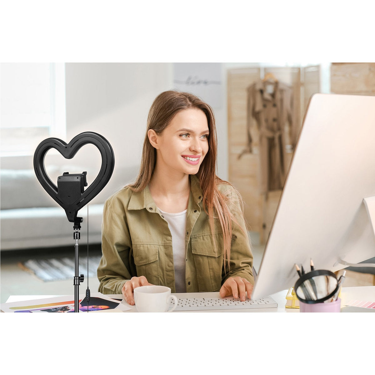 Ring Light 10" LED Professionnelle + Trépied – Streaming, Photo & Création de Contenu