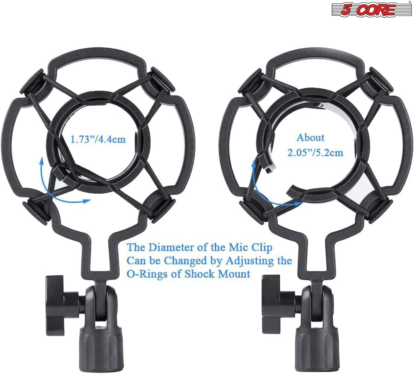 Kit Microphone Podcast 5Core – Condensateur Professionnel + Bras Articulé + Filtre Anti-Pop